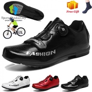 COD 【Sports_Outdoor.my】Cycling Shoes Road Bike  Cleats Shoes Biking Flat Shoes for Men Men and Women Mountain Bike Shoes 2021 Clip Road Bike Bicycle Shoes for Men  Clip Road Non Locking  Shoes Line Shoes Professional Breathable Cycling Shoes JHGDHJFD