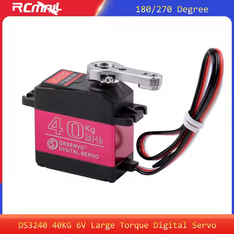 DS3240 40KG 6V Large Torque Digital Servo Motor 180/270 Degree Waterproof IP66 with 25T Arm for 1:8 