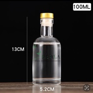 BlingBox Glass Bottle - Premium MiNi Glass Bottle with Rubber Stopper Covered with Gold Aluminum 100