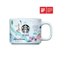 [Starbucks] “Hello Busan” Ceramic Mug 355 ml — Korean Limited Edition, Busan City Design, Coffee & T