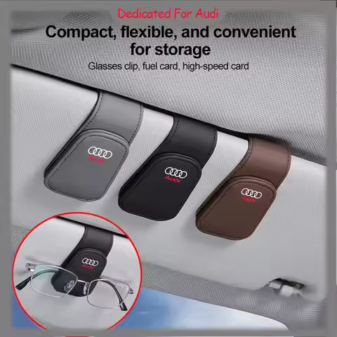 Car Glasses Storage Clip Sunglasses Card Ticket Holder For Audi sline A4 B7 B8 B9 A3 8P 8V 8L A5 A6 