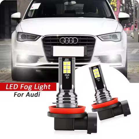 2Pcs White H8 H11 H16JP LED Fog Light Bulbs Car DRL Lamp for Audi A3 8P 8V A4 B6 B8 B5 A6 C6 C5 80 B