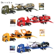 [Devoko] 1/64 Scale Tow Truck Friction Powered Toy,Pull Back Truck,Crane Trailer Tow