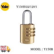 Yale Y150B Indoor Steel Shackle Lock for Backpack, Tool Box / Mangga Digital / Kunci Kombinasi Nombor Mangga