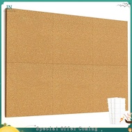 【bairddoro】12inch X 12inch Cork Tiles, 6 Pack Cork Boards for Wall with Safe Removable Adhesive Tabs