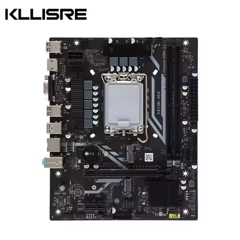 KLLISRE H610 Motherboard H610M-4D4 PC Board Dual-channel DDR4 NVME M.2 SATA3.0 Micro ATX Supports LG