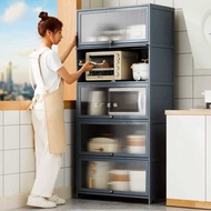 AT/💚Kitchen Shelf Floor Multi-Layer Cabinet Locker Cupboard Storage Cabinet Multi-Functional Storage Cabinet Cupboard Si