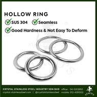 STACOS Stainless Steel 304 Hollow Ring Gate Accessories Decoration Bunga Besi Welding Hiasan Pintu Pagar 不锈钢 白钢 空心圆环