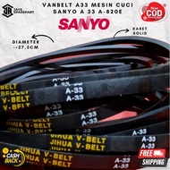 Vanbelt A33 Mesin Cuci Sanyo Sharp Fan Belt Panbel Fanbelt A 33 A-820E