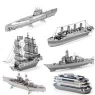 3D Metal Ship Puzzle - Miniature Marine Ship - Home Decoration