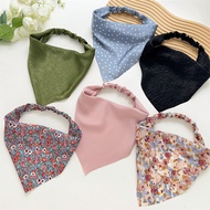 New Satin Fabric Headscarf Hair Accessories Women Hair Elastic Triangle Scarf Headbands