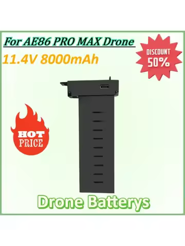 New 11.4V 8000mAh AE86 PRO MAX 8K Drone Battery for AE86 PRO MAX Plus Carbon Fiber Spare Parts Acces
