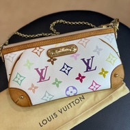 LV 白三彩鏈條麻將包