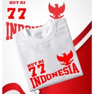 INDONESIAN HAPPY INDONESIA 77 CUSTOM T-SHIRT - 77TH RI HUT TSHIRT - AUGUST 17 TSHIRT JURAGANPOLOSHIR