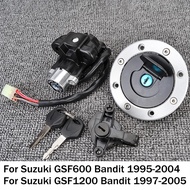 GSF600 GSF1200 Motorcycle Ignition Switch Locks Fuel Gas Tank Cap Key Set For Suzuki GSF 600 Bandit 
