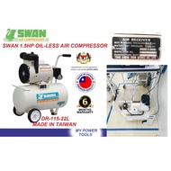Swan DR-115-22Litre Oil-Free Silent Air Compressor DOSH / JKKP Certified