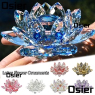 OSIER Lotus Flower Ornament, Paperweight Table Ornaments Lotus Flower Decor Crystal Lotus Flower Fig
