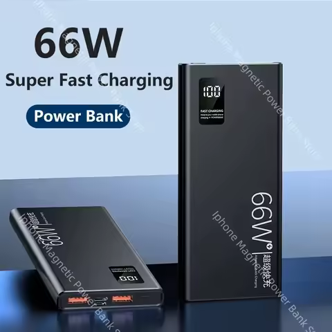 66W 30000mAh Fast Charger Power Bank Portable Charger USB Two-way Quick Charging For IPhone Xiaomi H