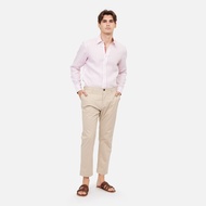 Japonism Irish Linen Classic Long Sleeve Shirt - Pink/Red