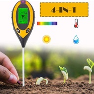 เครื่องวัดดิน 4in1 ( เครื่องวัดความชื้นในดิน ดิจิตอลเครื่องวัดความชื้นของดินอุณหภูมิเครื่องวัดค่าPHแสงแดดทดสอบเครื่องมือทำสวน เครื่องวัดคุณภาพดิน เครื่องวัดค่า pH ในดิน ค่ากรดด่างความชื้นอุณหภูมิความเข้มแสง)ตัววัดค่าphดิน ph meter digital