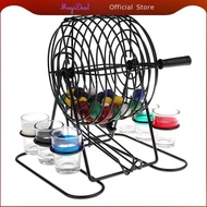 MagiDeal New Arrival Drinking Game Lottery Machine Bingo + 6 Pcs Glasses + 48 Pcs Balls