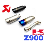 Exhaust Kawasaki Z900 Slip On Piping Manifold Stainless Steel Akrapovic Short Muffler Accessories Ek
