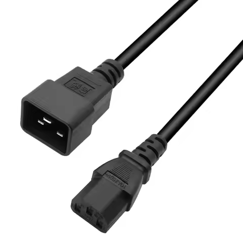 C20-C13 IEC320 C20 AC Power Extension Cord Cable 3Pin Male Plug to C13 Female Socket 1.8M PDU Distri