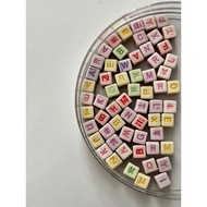 Colorful Alphabet Dice Beads Alphabet Dice Beads/ sold per 400 grams