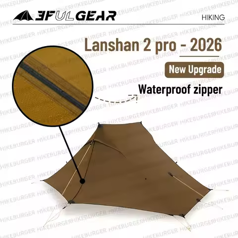 3F UL GEAR Lanshan 2pro 2026 Silpoly/Silnylon Tent Outdoor Camping T-Zipper Door Ultralight 2P Tent 