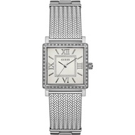 Authentic Guess Women Highline Silver Dial Square Stainless Steel Watch W0826L1 Jam Tangan Perempuan