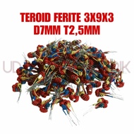 10X FERITE TOROID MASTER CORE 3X9X3 CORE CORE D7MM T2.5MM - YELLOW TOROID CORE GET 10PCS