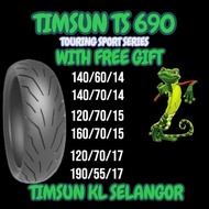 TAYAR TIMSUN TS690 140 60 14 TIMSUN 160/60/15 TIMSUN 120 70 15 TIMSUN TS690 TAYAR MOTOR RT3 TIMSUN R