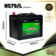 OSIMA NS70 NS70L NS70R 75D26L 75D26R Car Battery | Dry Cell Bateri Kereta | Proton Waja Wira Iswara 