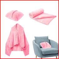 Travel Blanket Airplane Lightweight Airplane Pillow Throw Compact Flannel Warm Traveling Plane Blank