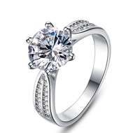 Jewelry Engagement Ring for Women Wedding Band 4ct Simulated Diamond Rings