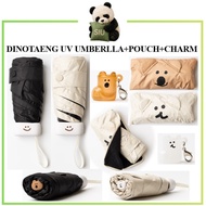 DINOTAENG Quokka & BOBO Mini UV Umbrella with Pouch & Boot Keyring