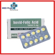 Hovid Folic Acid Tablet 5mg 100's Tablets (EXP:1/2028)