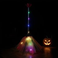 Witch Broom Light up Broom Witch Costume Accessories Halloween Decorations Cosplay Accessories qiazh