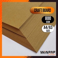 WPP Craft Board (5pcs, A4/A3 Size) Kraft Board, Craft Paper, Brown Board, Brown Card, Art Craft Arch