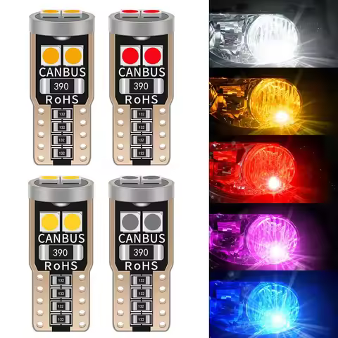 1PC W5W 194 168 T10 6SMD 3030 Canbus LED Bulbs 12V For Car License Plate Light Interior Dome lights 