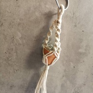 迷你植物小吊飾【 Macrame plant hanger 】3cm陶盆-三二