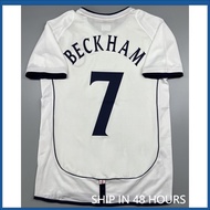 2002 England Home Retro Football Shirt - David Beckham No. 7 Classic Jersey (2002-03 Season)