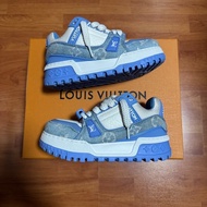 Lv Trainer Maxi白藍胖丁 路易威登低幫板鞋 藍白 35碼