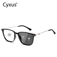 Cyxus Photochromic TR90 Square Frame Eyeglasses Anti Blue Light Glasses Computer Gaming Glasses for 