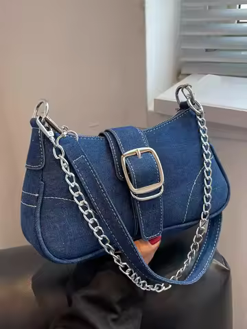 Small Design Jeans Bag Women's New Cross-Shoulder Bag Shoulder Canvas Bag