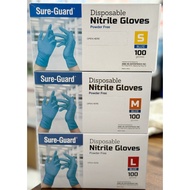Nitrile Gloves Sureguard Blue ( Small,Medium,Large )