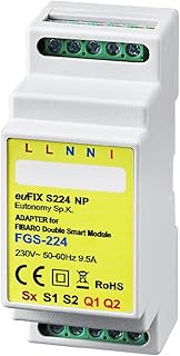 Eutonomy euFIX S224NP Adaptor for DIN Rail for FIBARO Double Smart Module without Buttons