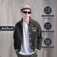 เสื้อแจ๊คเก็ตผู้ชายเนื้อผ้าลูกฝูก Jack Russel Handwerk JK-BOM Regular Fit Bergundy/ Green/ Black