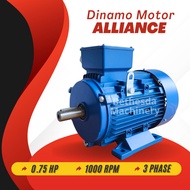 Dinamo 0.75HP 0.5KW Dinamo Motor 0.75 HP Dinamo Alliance 1000 RPM 3 Phase B3