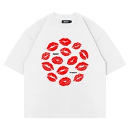 HRX - OVERSIZE GRAPHIC T-SHIRT 'KISS DESIRE 24S COMBED COTTON/
